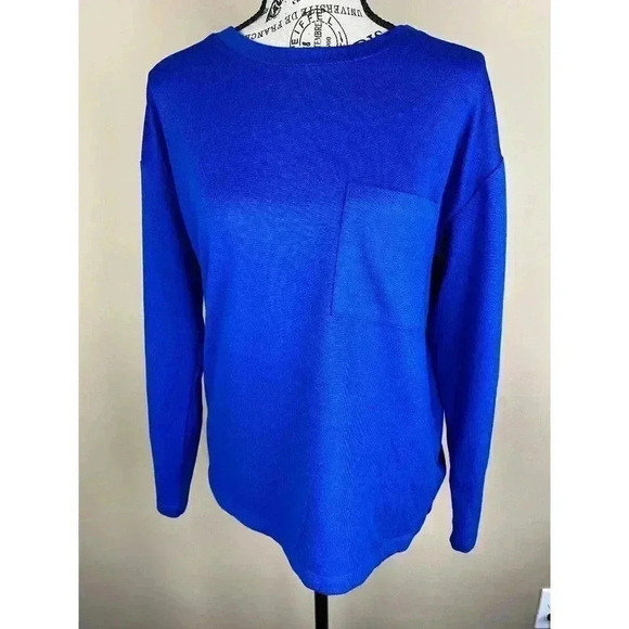 Sanctuary scoop neck knit top bleu- S - Picture 1 of 4